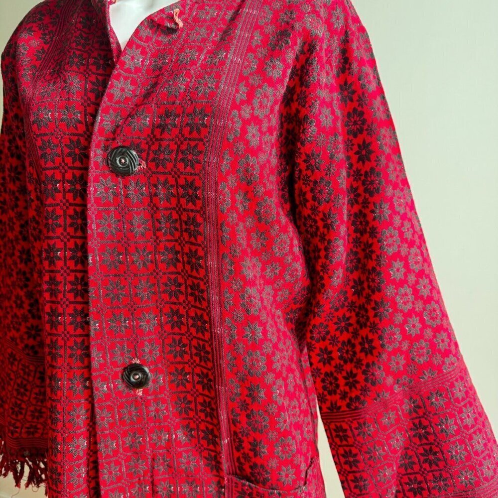 Vintage Ethnic Unique Floral Print Jacket M - Picture 5 of 9